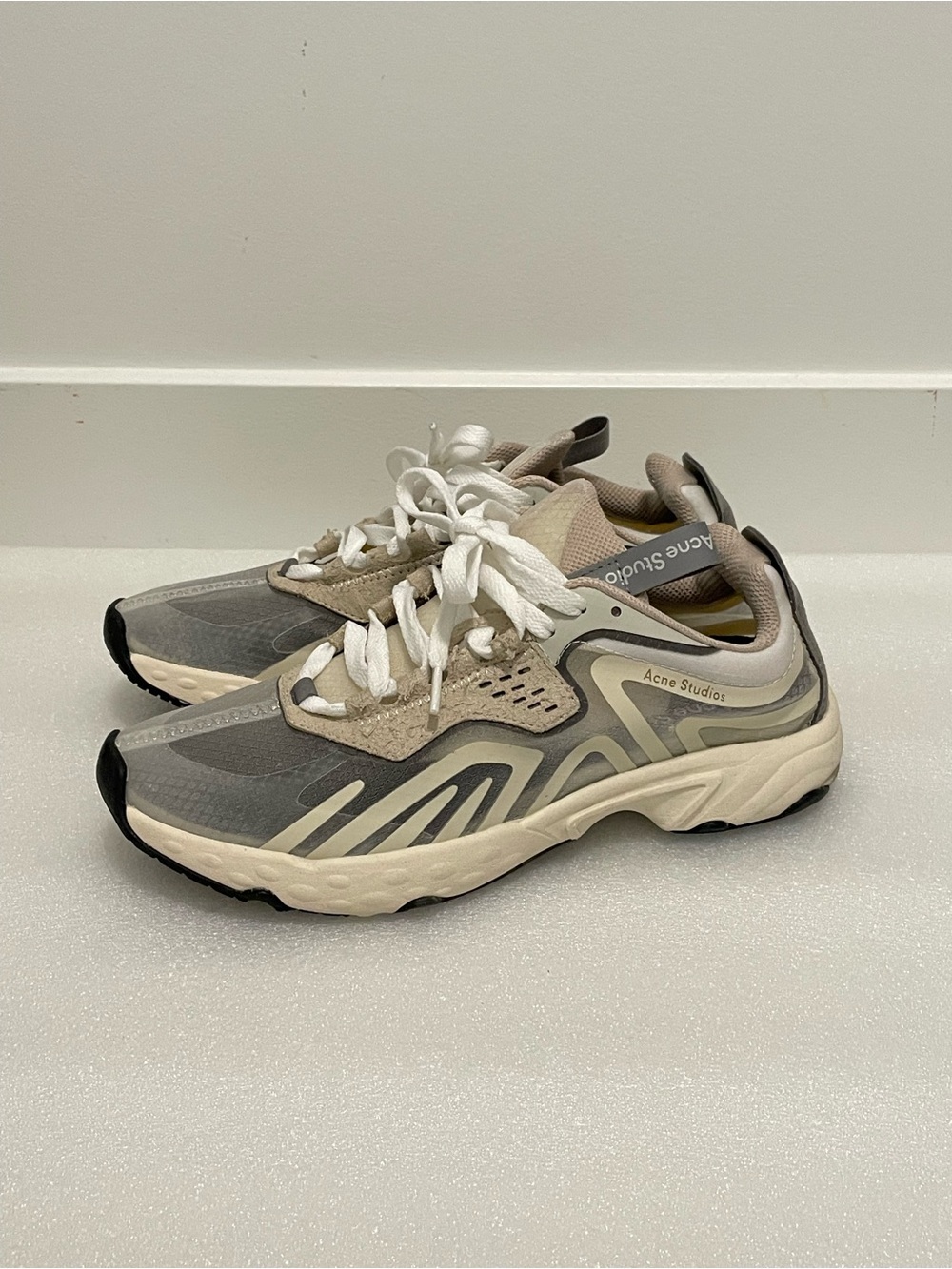 Acne Studios Off-White Transparent Mesh Sneakers Women’s Size 7.5